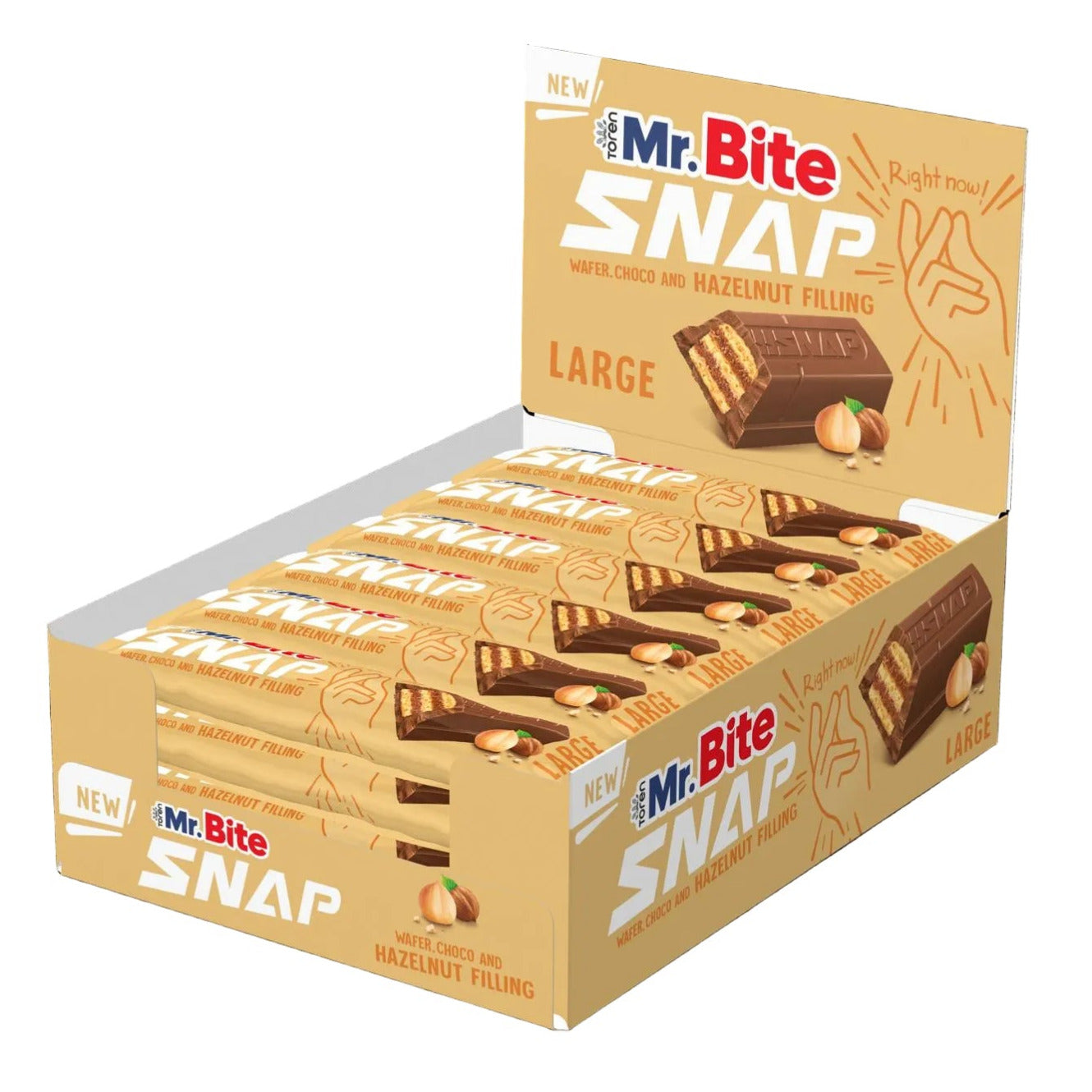 Toren Mr.Bite Snap Schoko Haselnuss 24x35g