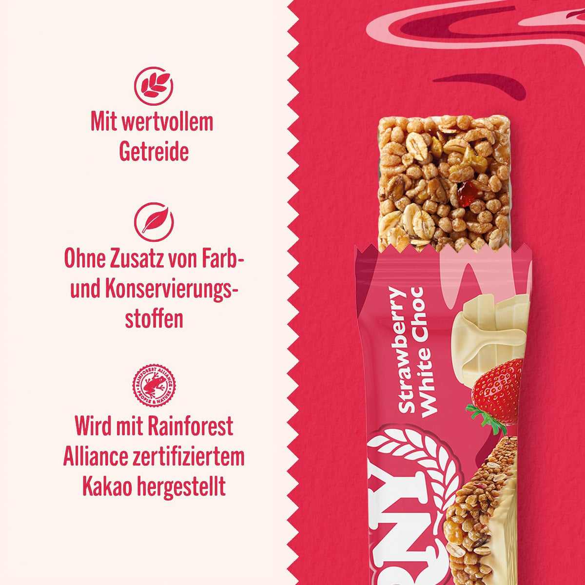 Corny Big| Strawberry White Chocolate | Erdbeere mit weißer Schokolade
