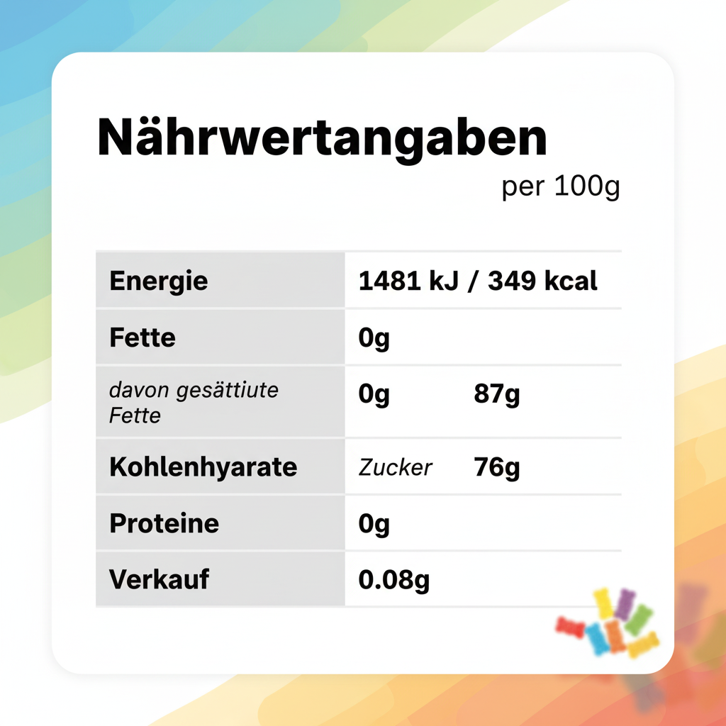 Nährwertangaben - Jelibon Sour Patch Kids