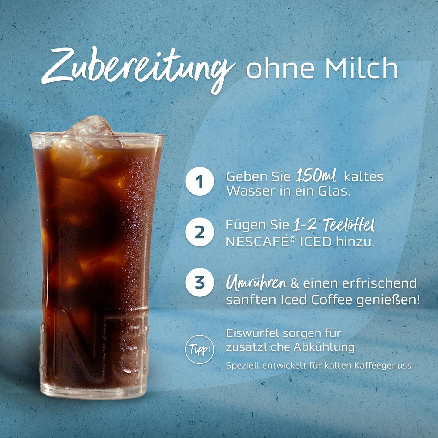 Nescafe Iced Roast Instant Löslicher Bohnenkaffee Zubereitung ohne Milch
