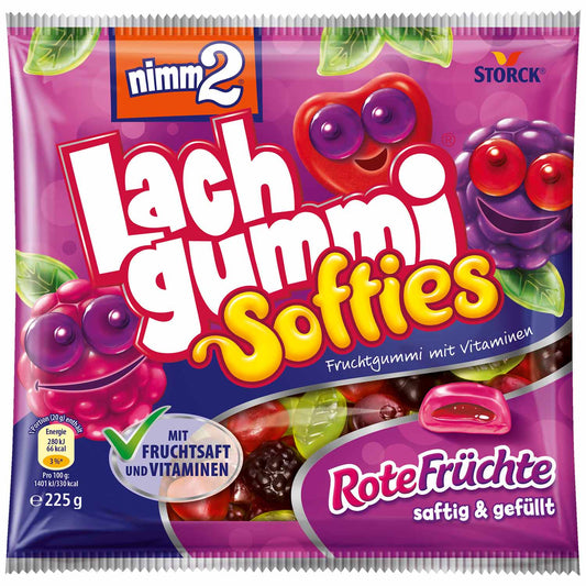 nimm2 Lachgummi Softies Rote Früchte 225g MHD03.2026