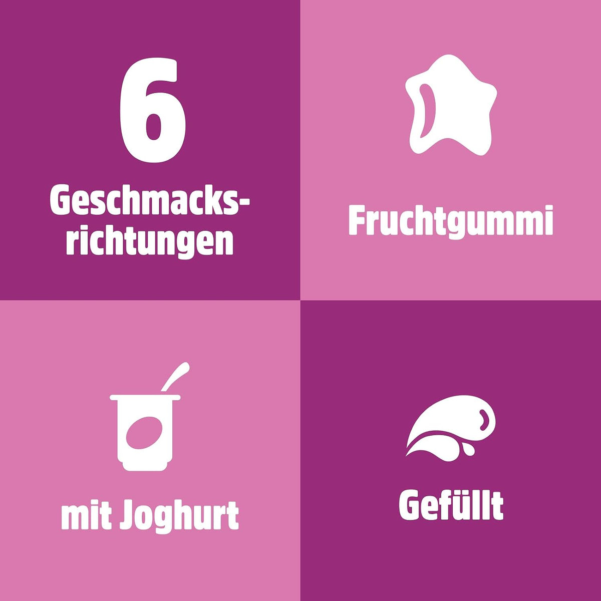 nimm2 Lachgummi Softies Rote Früchte - Fruchtgummi in 6 beerigen Sorten mit Fruchtsaft-Füllung & Vitaminen