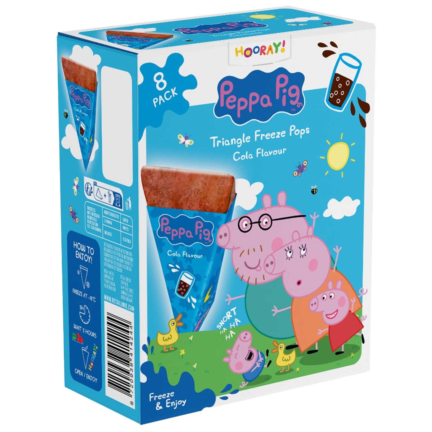 Peppa Pig Triangle Freeze Pops Cola