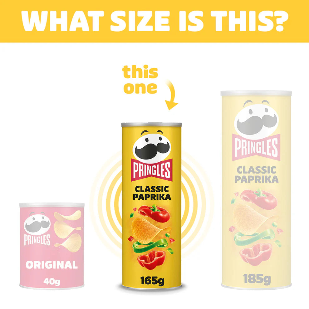 Pringles Classic Paprika 165g - SIZE
