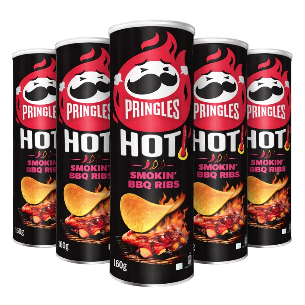 Pringles Hot Smokin' BBQ Ribs 5 x 160g
