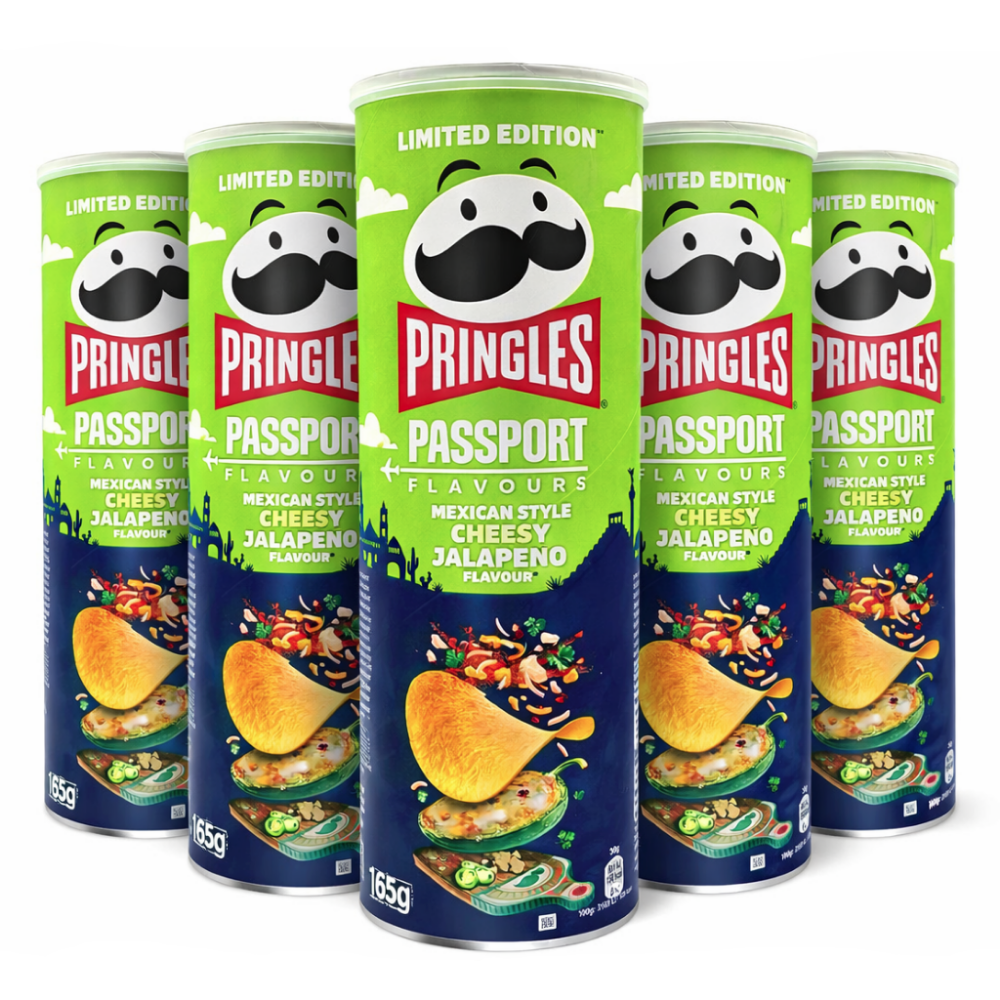 Pringles Passport Mexican Style Cheesy Jalapeno 5 x 165g