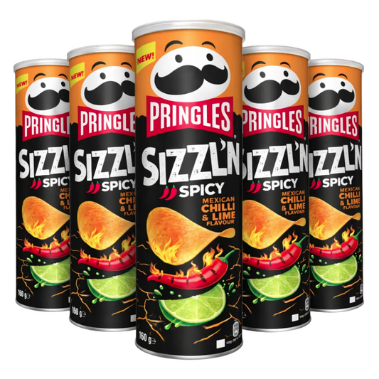 Pringles Sizzl'n Spicy Mexican Chilli & Lime 5 x 160g
