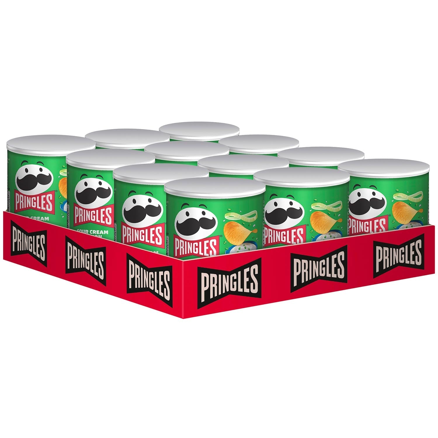 Pringles Sour Cream &amp; Onion 40g x 12 MHD:05.10.2025 - Lecker24