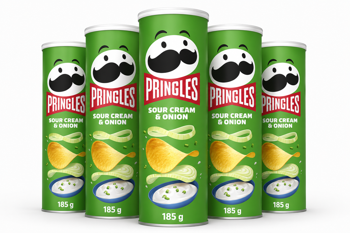 Pringles Sour Cream & Onion 5 x 185g