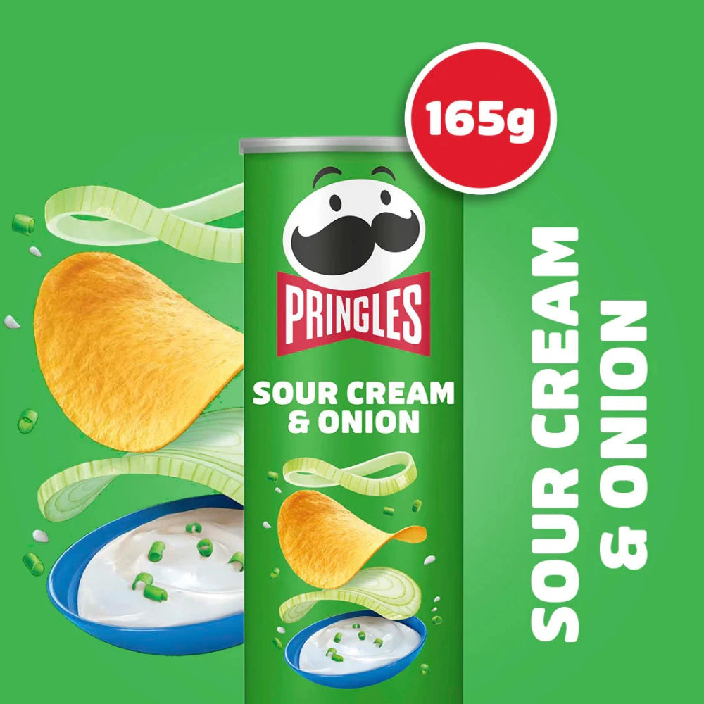 Pringles Sour Cream & Onion Zutaten (165g)