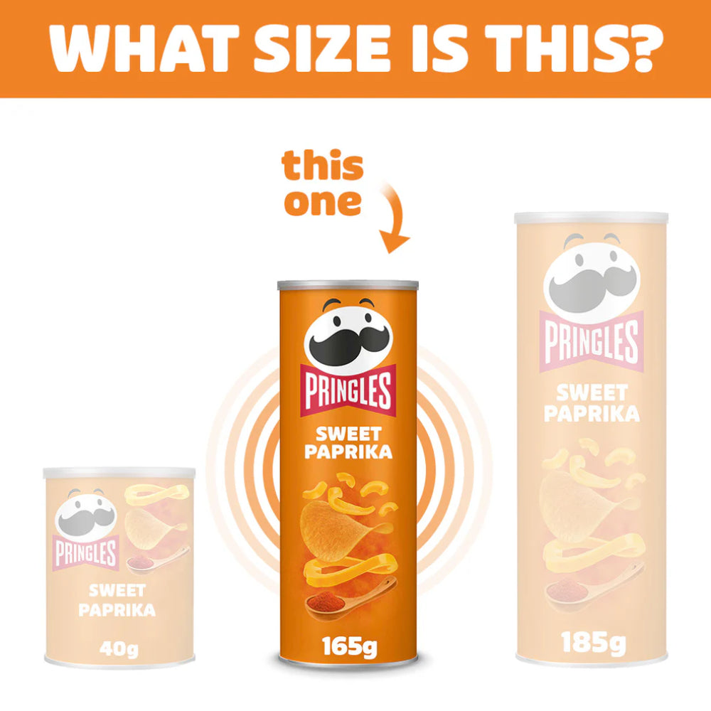 Pringles Sweet Paprika - 165 g SIZE