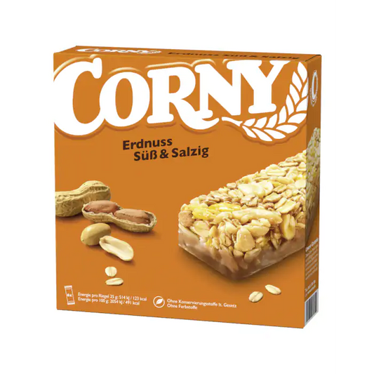 Corny Erdnuss Süß & salzig 6x25g MHD: 23.05.2026