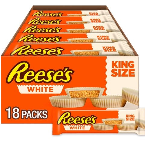Reese's Peanut Butter Cups White King Size - 18 Packs 