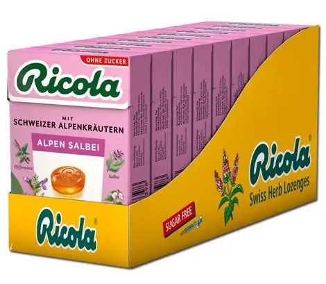 Ricola Alpen Salbei Zuckerfrei 10x50g MHD: 30.11.2025