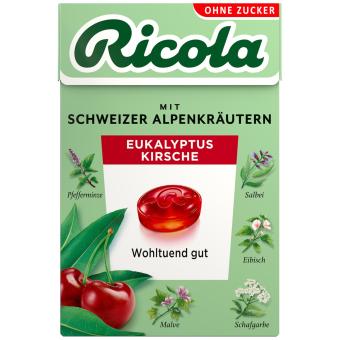 Ricola eucalyptus cerise sans sucre 50g DDM: 31.10.25
