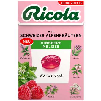 Ricola Raspberry Lemon Baume sans sucre 50g DDM: 30.11.25