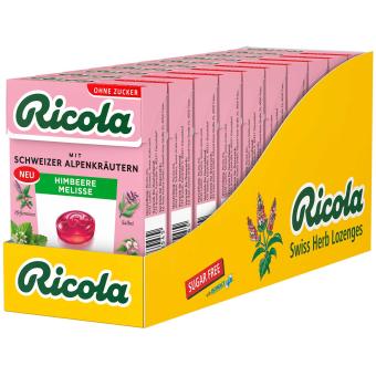 Ricola Raspberry Lemon Baume sans sucre 10 x 50g DDM: 30.11.25