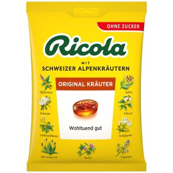 Ricola Original Kräuter ohne Zucker 75g MHD: 31.05.25