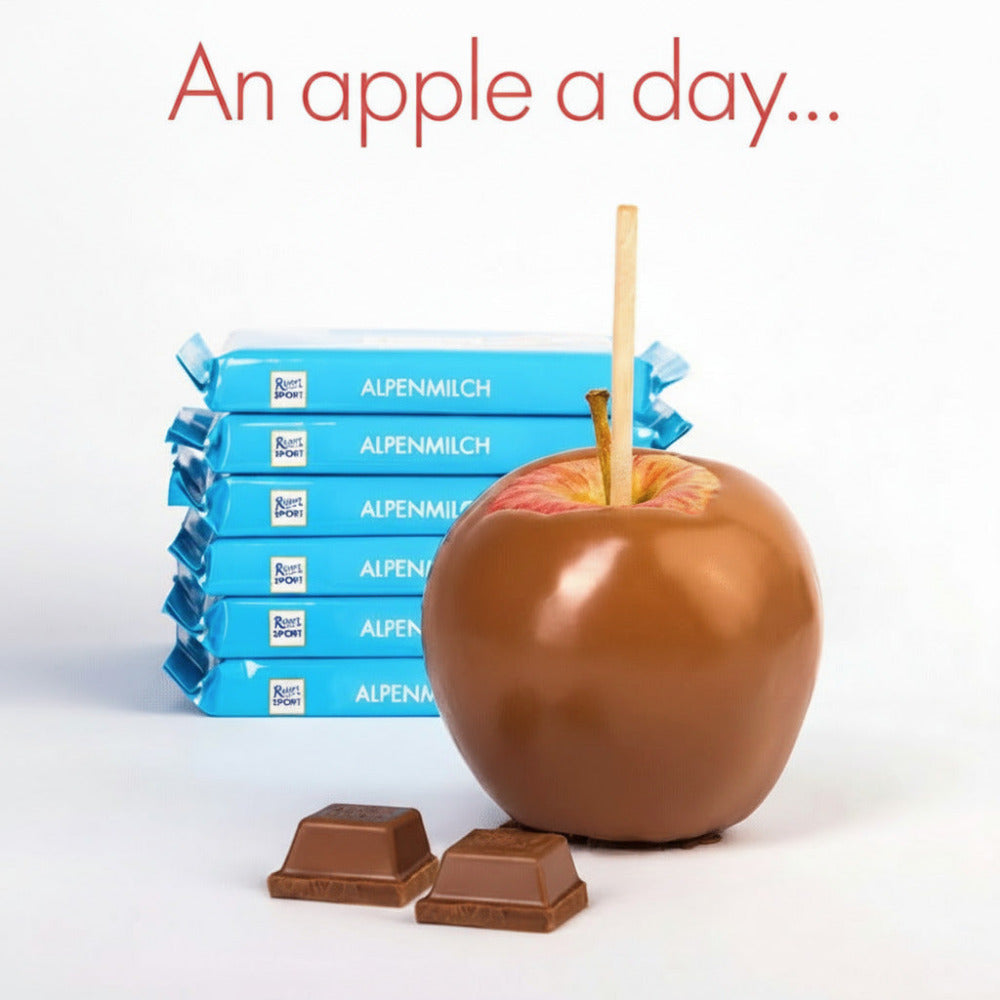 An apple a ay ... Alpenmilch Schokolade