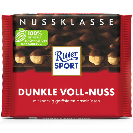 Ritter Sport Nuss-Klasse Dunkle Voll-Nuss 100g MHD: 16.11.2024