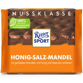 Ritter Sport Nuss-Klasse Honig-Salz-Mandel 100g MHD:27.07.2024 - Lecker24