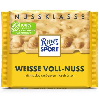 Ritter Sport Nuss-Klasse Weisse Voll-Nuss 100g MHD: 04.07.24