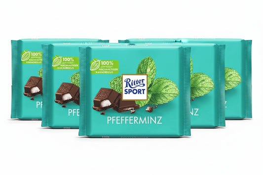 Ritter Sport Pfefferminz 5x100g