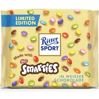 Ritter Sport Smarties Weisse Schokolade 100g MHD:13.08.2025