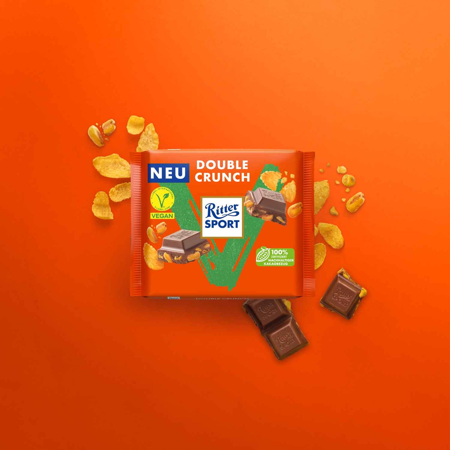 Ritter Sport Vegan Double Crunch 100g MHD:03.05.2026