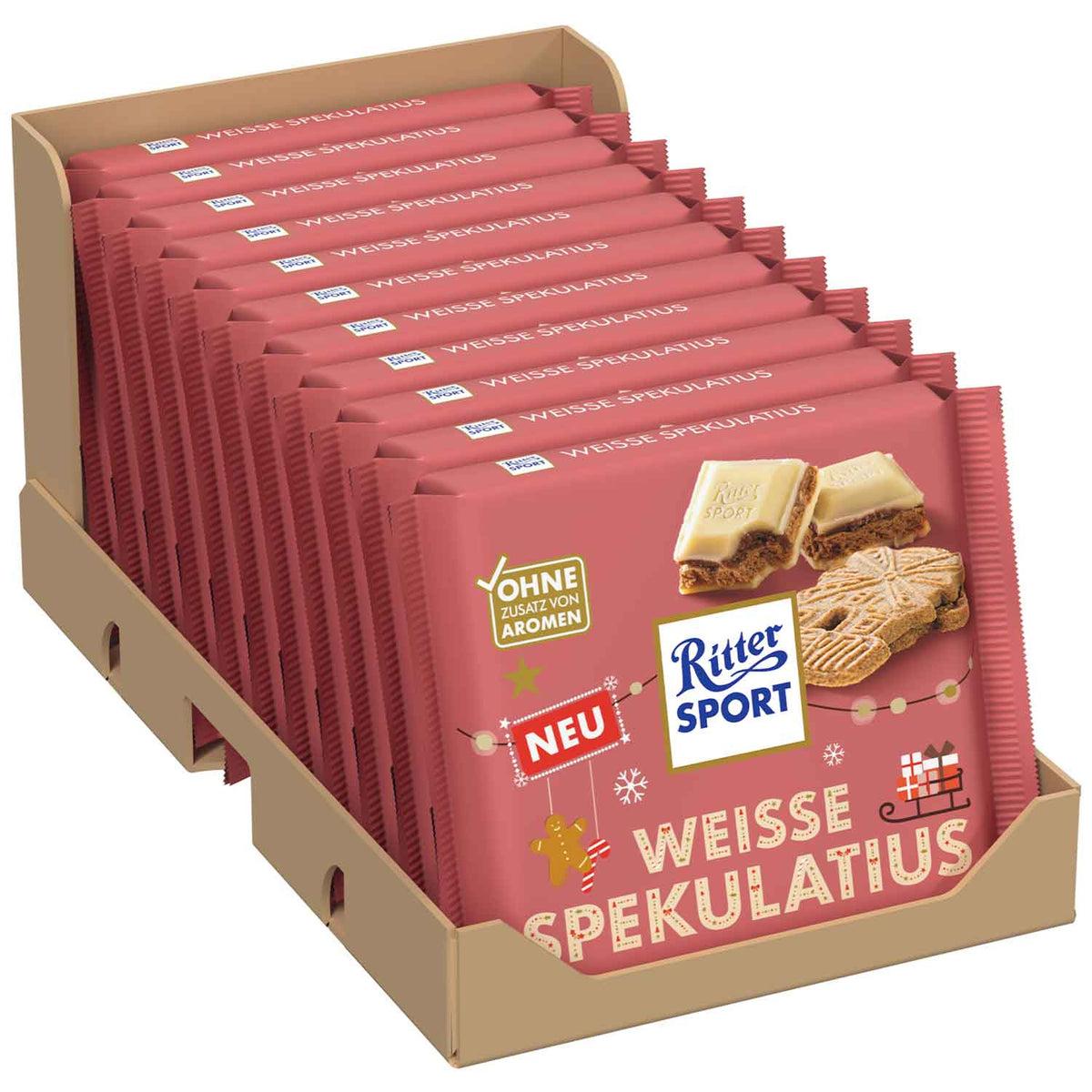 Ritter Sport Weiße Spekulatius 100g Großpackung