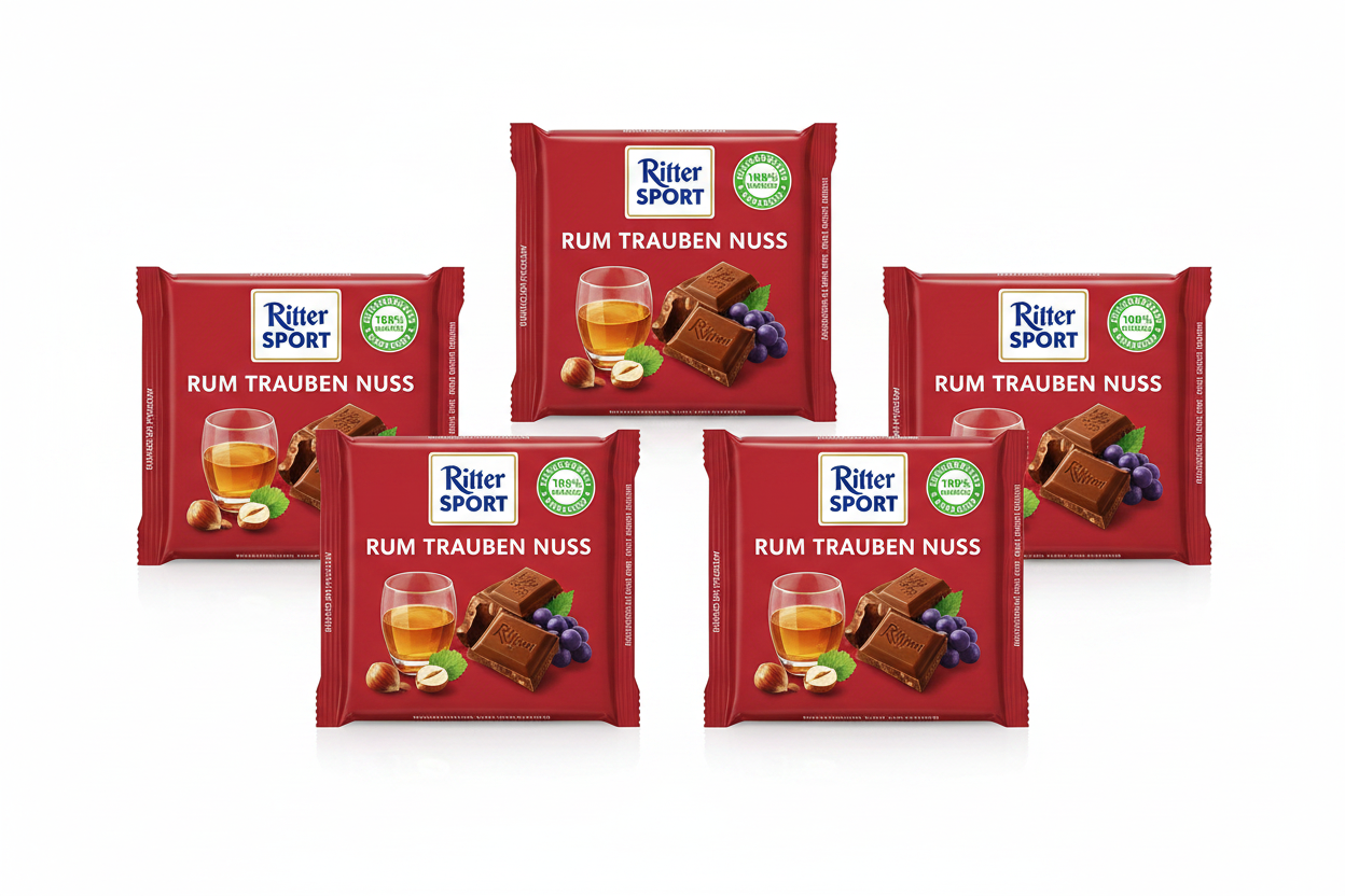 Ritter Sport Rum Trauben Nuss 5 x 100g