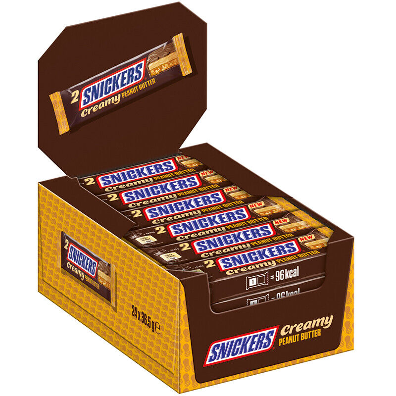 Snickers Butter d'arachide crémeux 24x36.5g DDM: 21.09.2025
