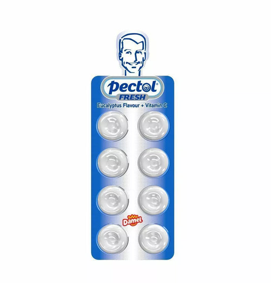 PECTOL Frische Eukalyptus Geschmack Süßigkeiten Pastillen mit Vitamin C KOMPLETTE