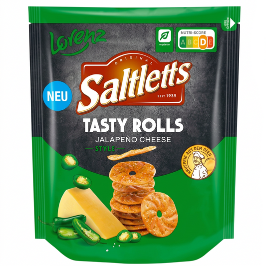 Saltletts Tasty Rolls Jalapeño Cheese Style 130g