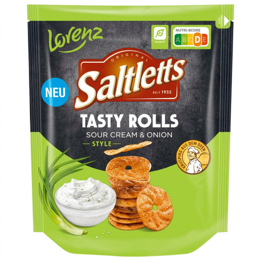 Saltletts Tasty Rolls Sour Cream & Onion Style 130g