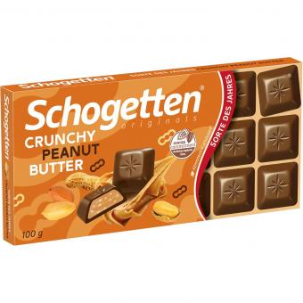 Schogetten Crunchy Peanut Butter Sorte des Jahres 100g MHD: 31.10.2025