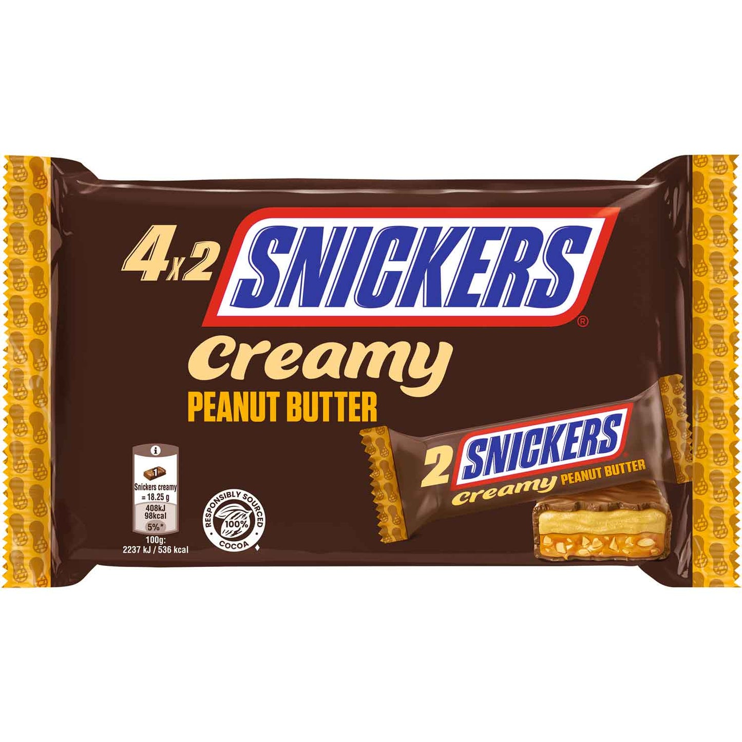 Snickers Creamy Peanut Butter - 4x2