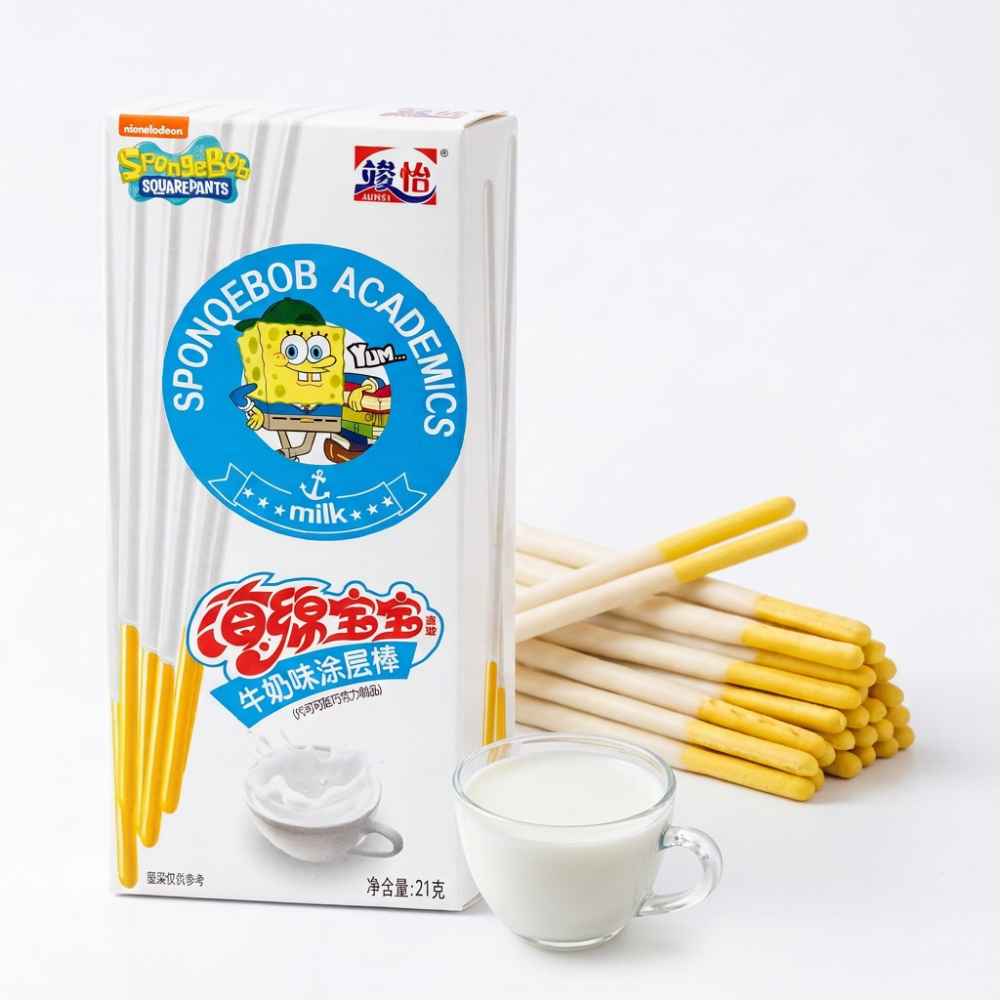Junyi Spongebob Milch Keksstäbchen 21g