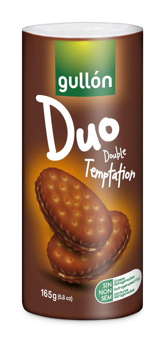 Gullon Duo doble cacao 165g MHD:17.08.2026