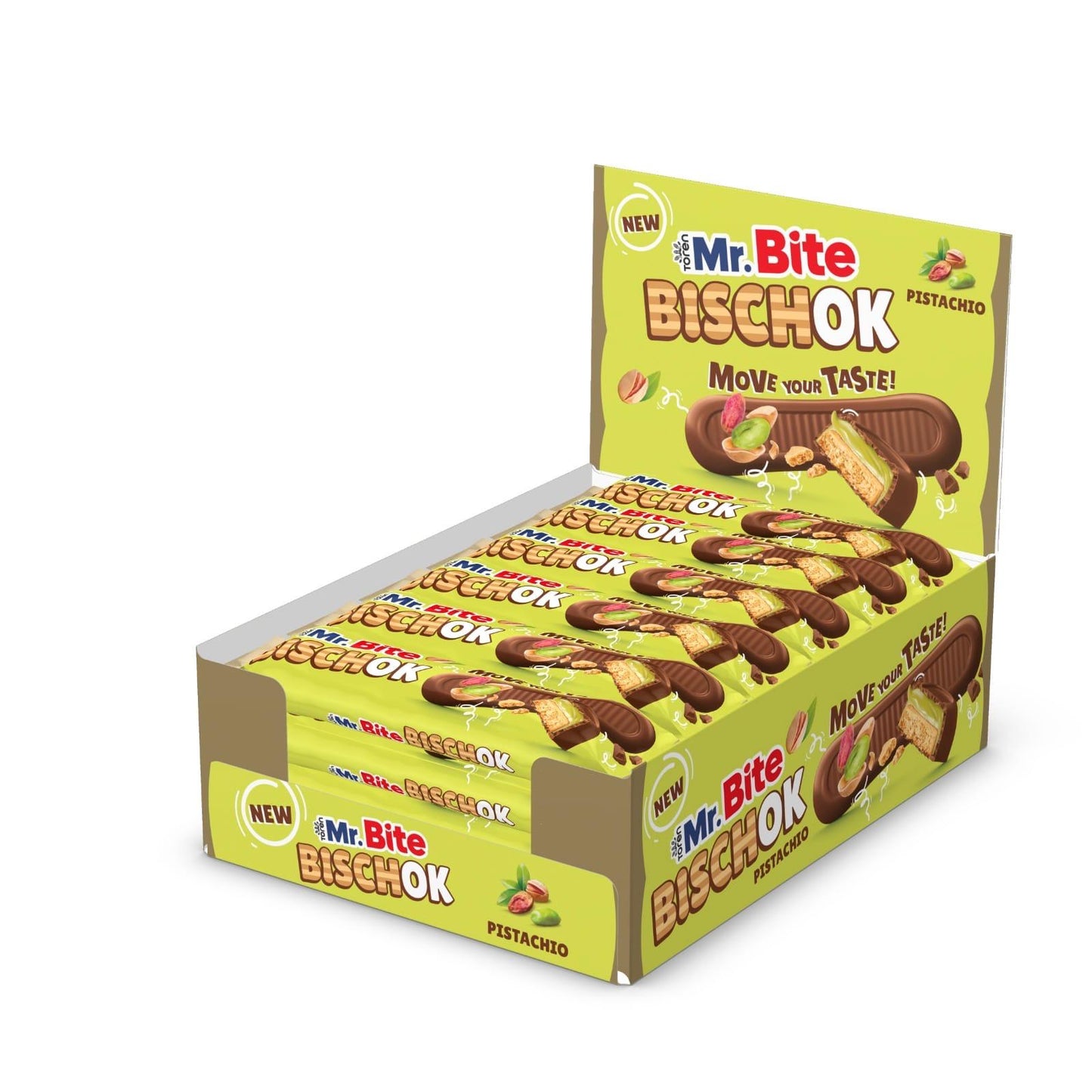 Toren Mr. Bite Bischok Pistazie 24x35g