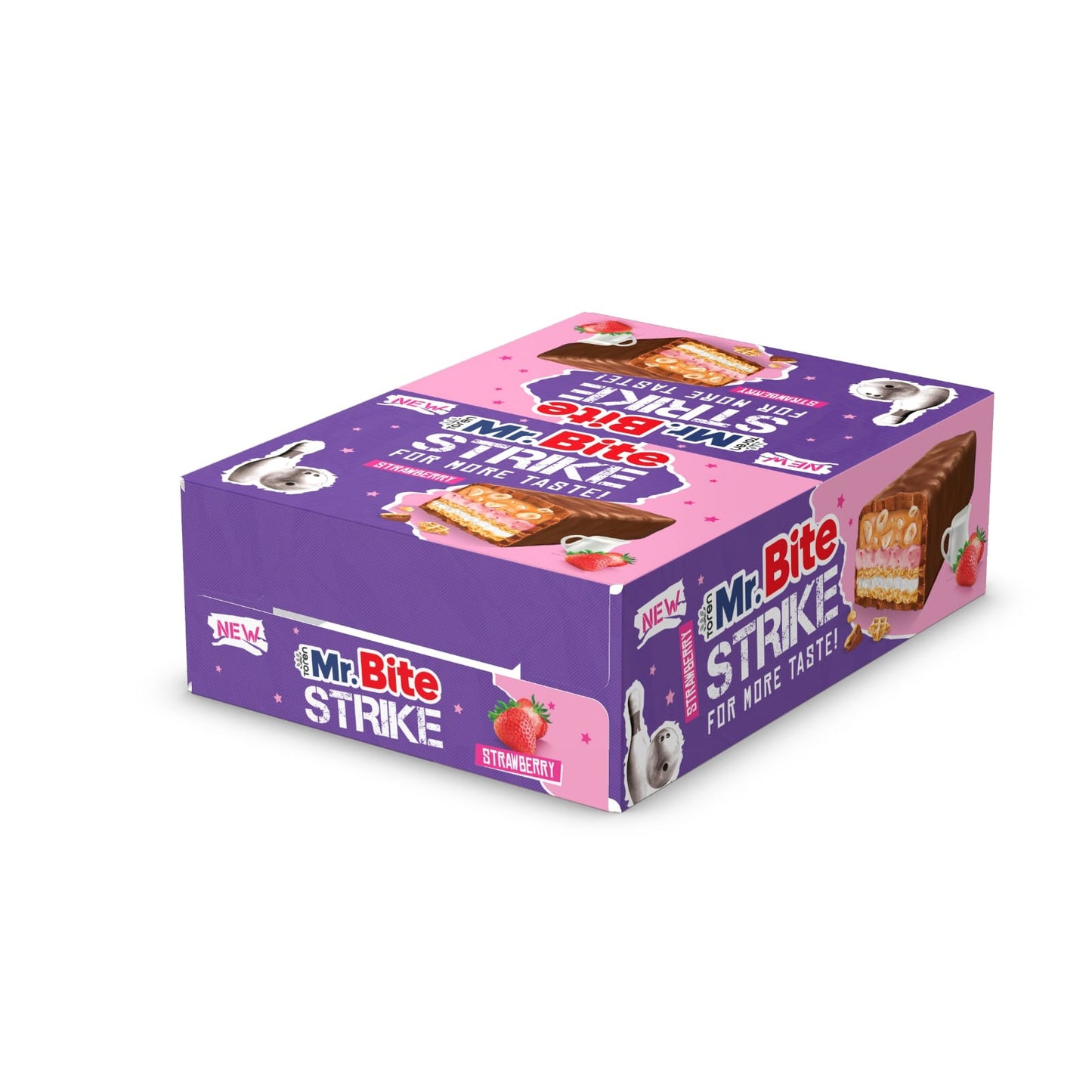 Toren Mr.Bite Strike Strawberry 24x40g MHD:23.01.2027
