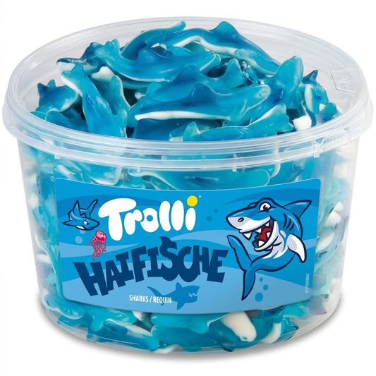 Tiburones trolli 150 piezas 1200 g