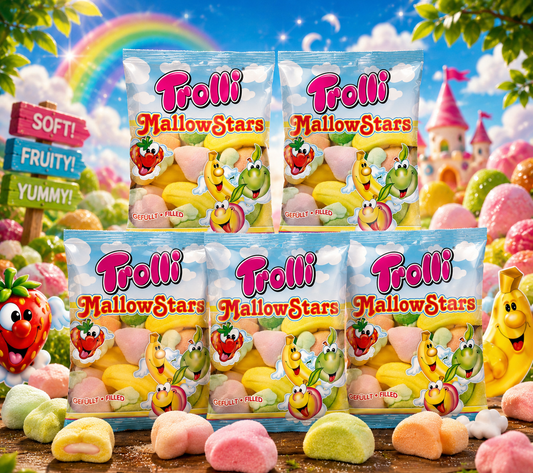 Trolli Mallow Stars 5 x 150g