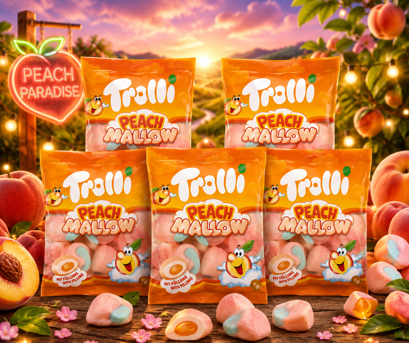 Trolli Peach Mallow 5 x 150g