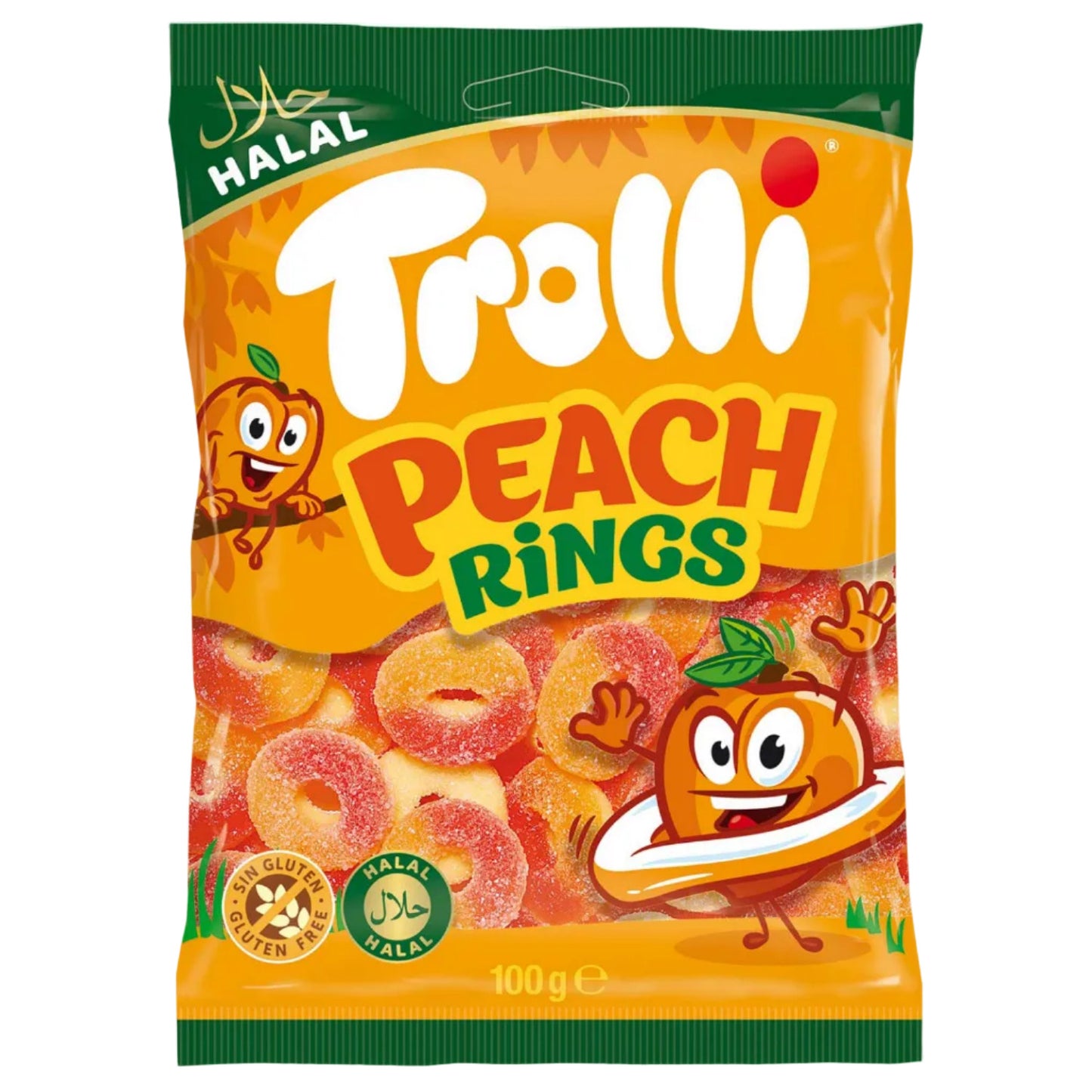 Trolli Peach Rings HALAL Glutenfrei 100g
