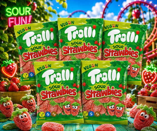 Trolli Sour Strawbies 5 x 150g