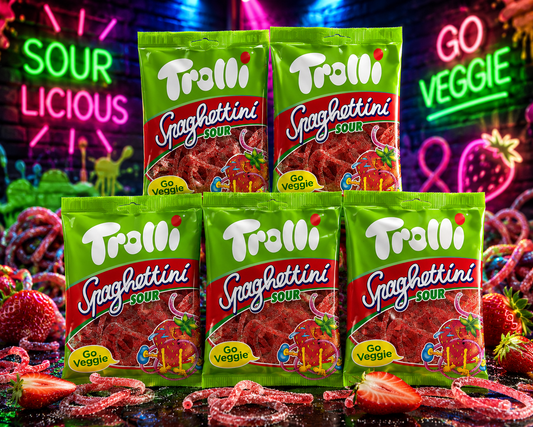 Trolli Spaghettini Sour Erdbeer 5 x 100g