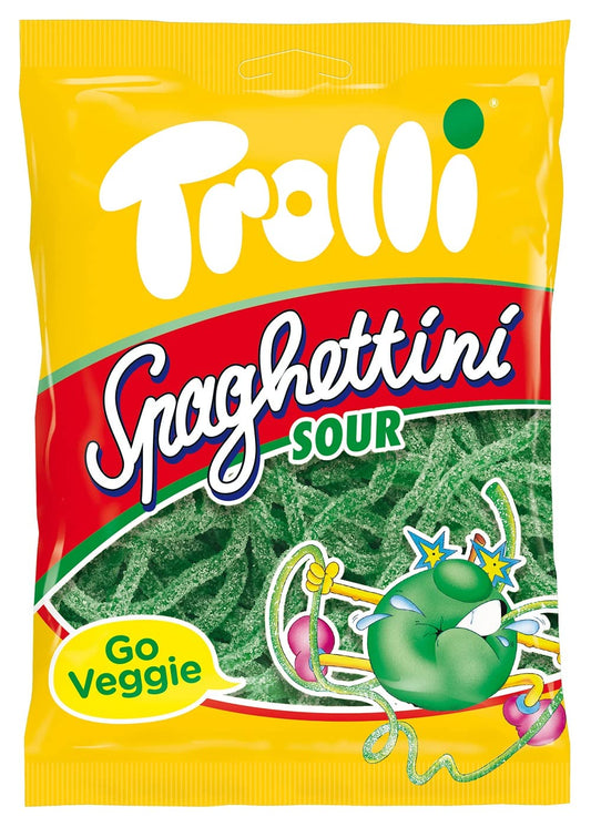 Trolli Spaghettini Apfel Sour 100gr MHD: 14.10.25
