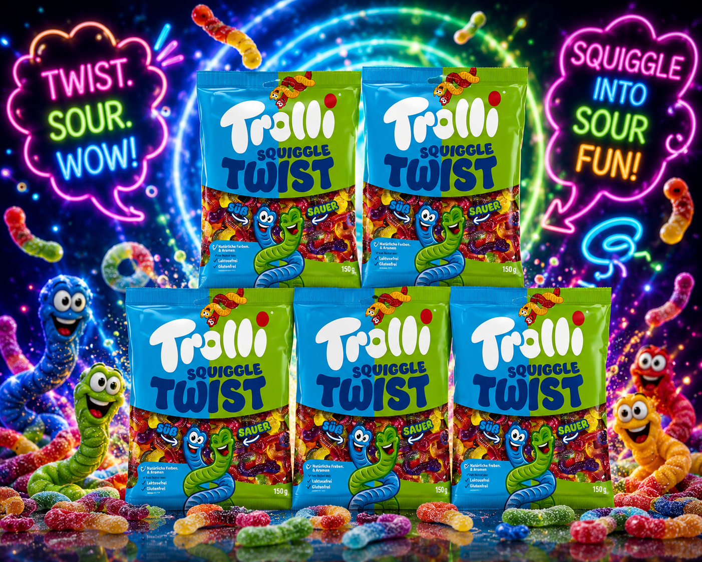 5x Trolli Squiggle Twist