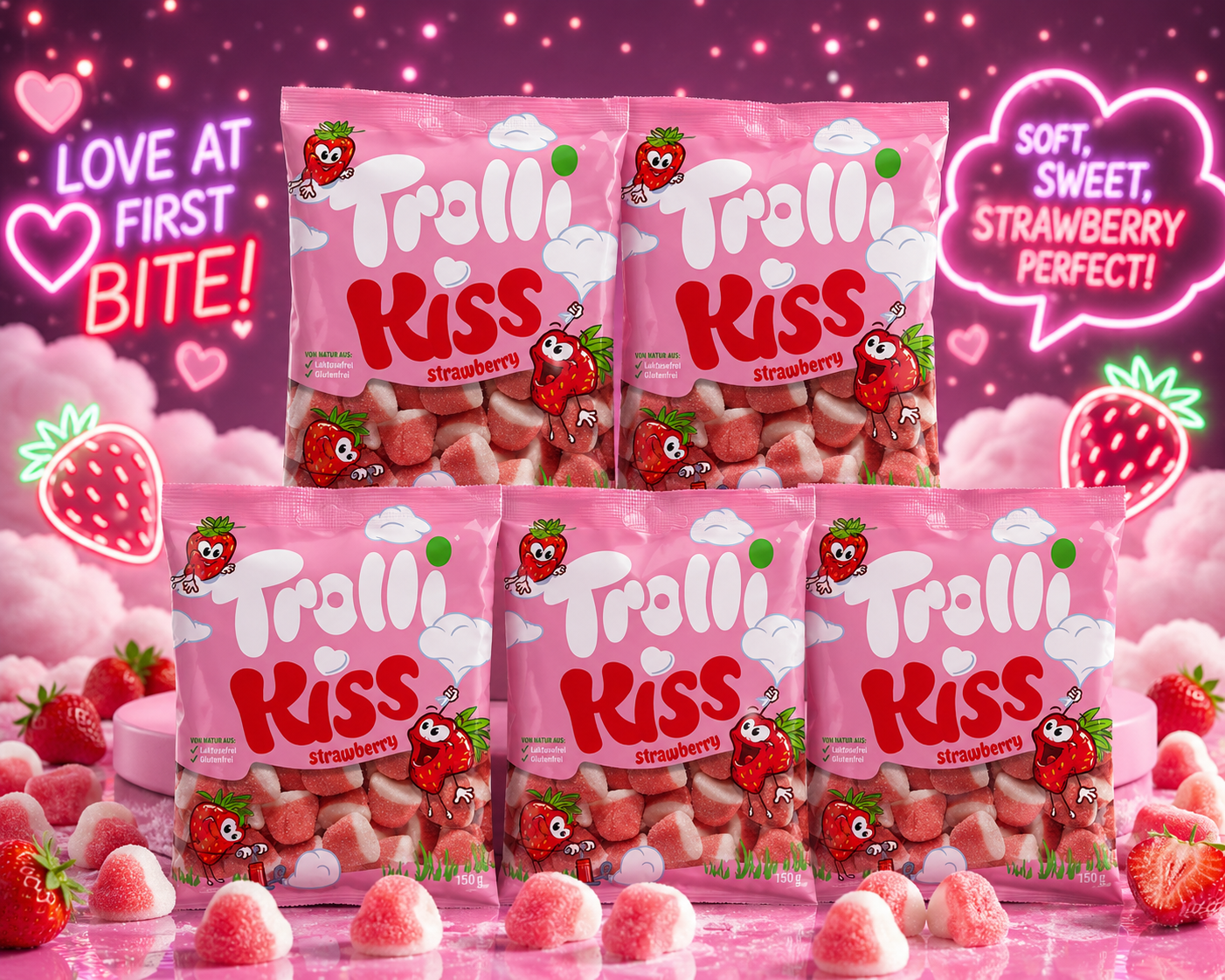 Trolli Strawberry Kiss 5 x 150g